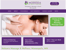 Tablet Screenshot of nokomismassage.com